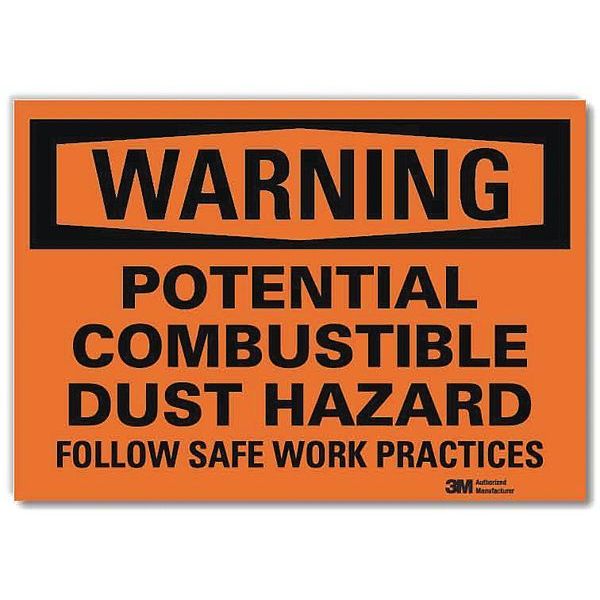 Warning Sign, 10 in H, 14 in W, Horizontal Rectangle, English, U6-1199-RD_14X10