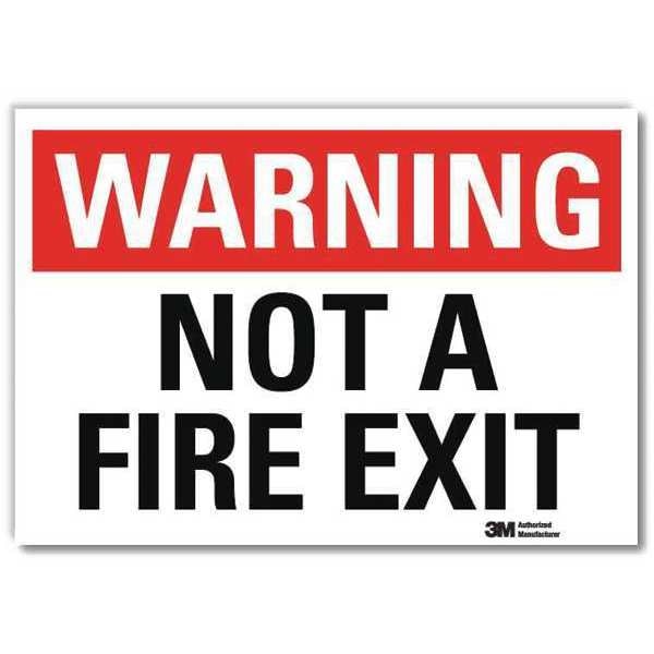 Safety Sign, Black/White, Surface, 10 in. H