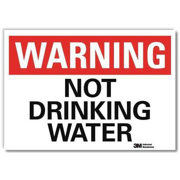 Warning Sign, Not Drinking Water, 5 in. H, U6-1187-RD_7X5