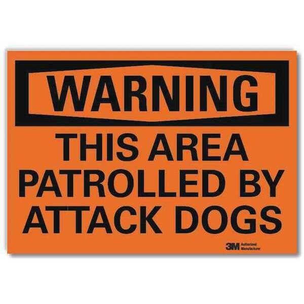 Security Sign, 10 in. H x 14 in. W, Text