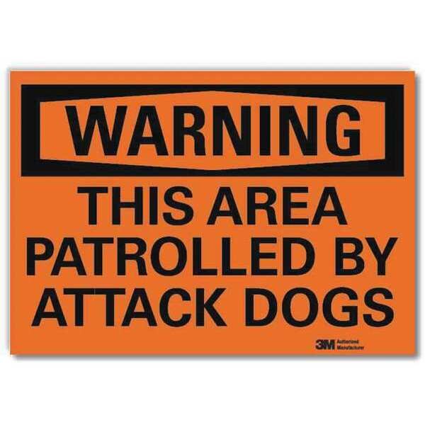 Security Sign, 5 in. H x 7 in. W, Text