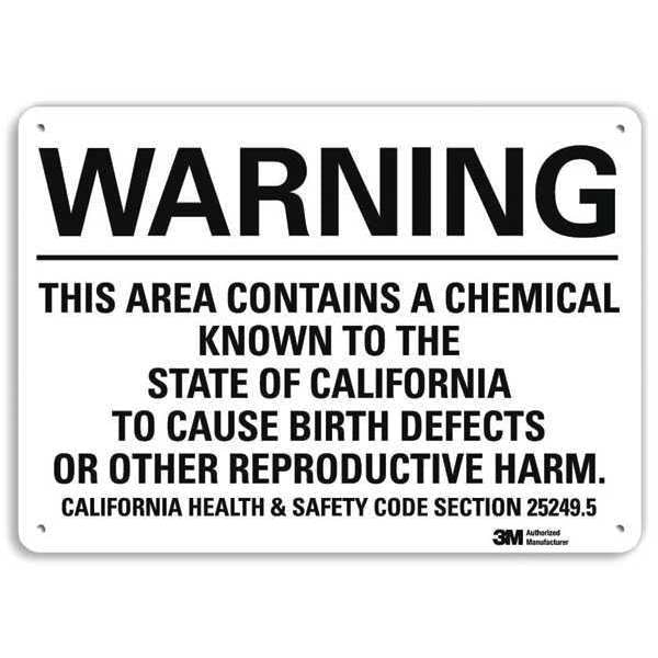 Warning Sign, 7 in H, 10 in W, Vertical Rectangle, English, U6-1234-RA_10X7