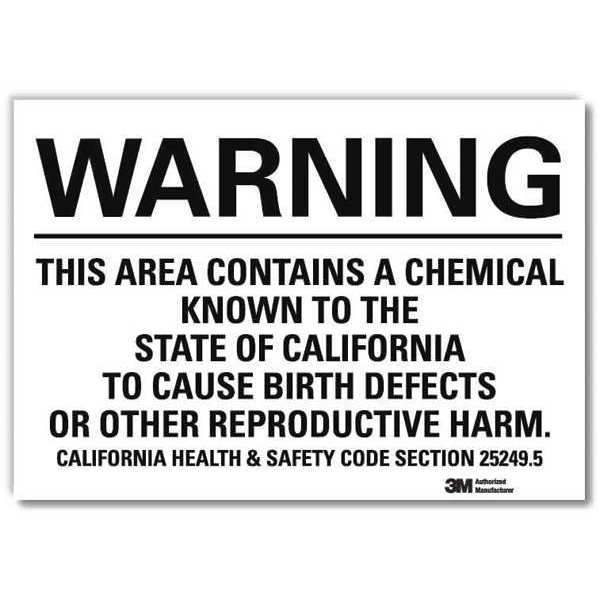 Warning Sign, 10 in H, 14 in W, Horizontal Rectangle, English, U6-1234-RD_14X10
