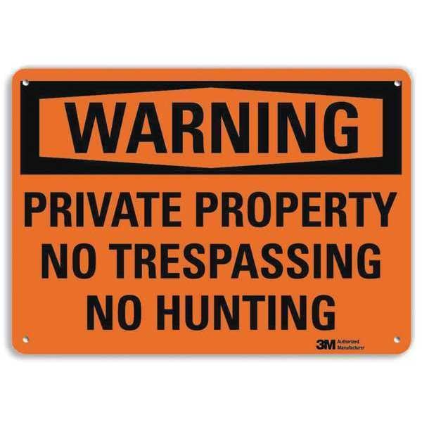 Admittance Sign, No Hunting, 7 in. H, Text