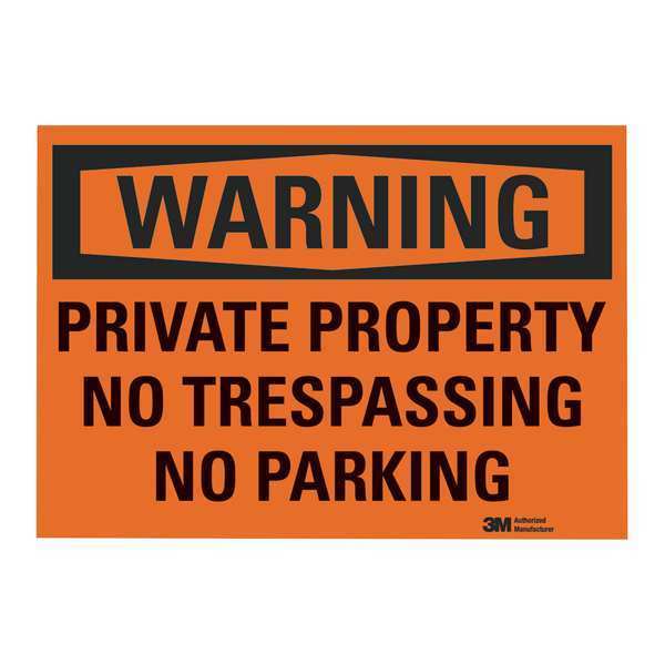 Admittance Sign, No Parking, 5in H x 7in W