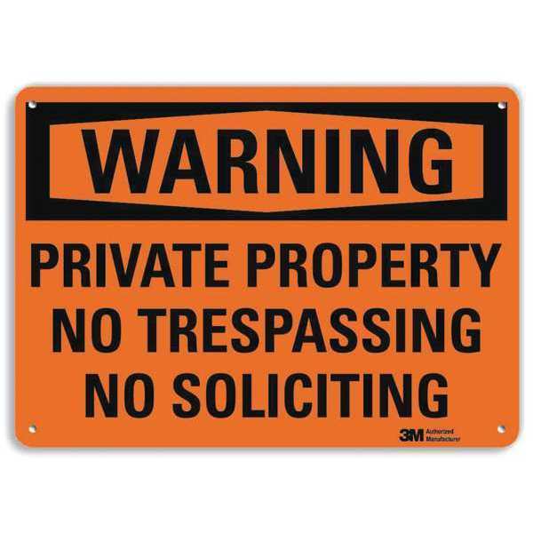 Admittance Sign, No Soliciting, 7 in. H