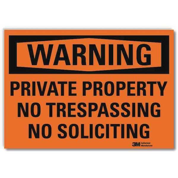 Admittance Sign, No Soliciting, 14 in. W