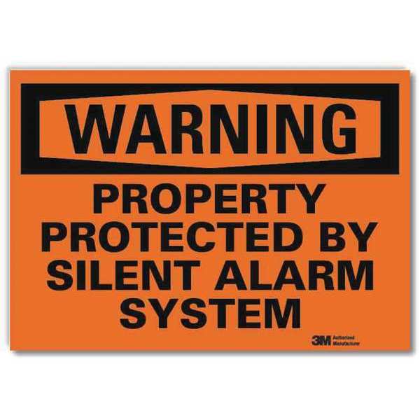 Security Sign, Silent Alarm System, 5 in H
