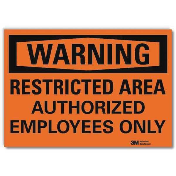 Admittance Sign, Restricted Area, 14 in. W