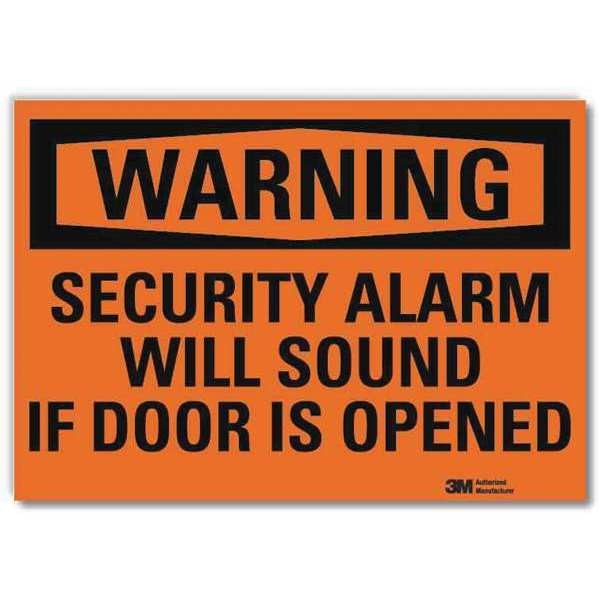 Security Sign, Alarm Will Sound, 10 in. W