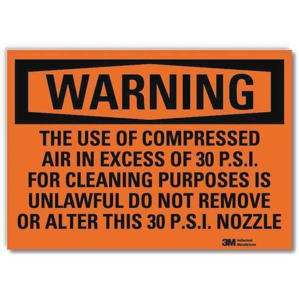 Security Sign, 5 in H, 7 in W, Horizontal Rectangle, English, U6-1232-RD_7X5