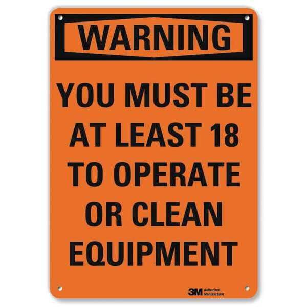 Warning Sign, Must Be At Least 18, 10 in H