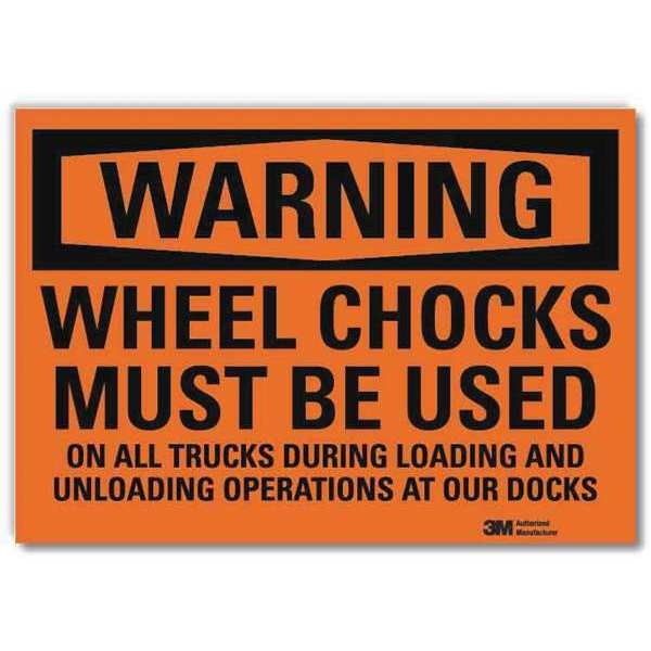Warning Sign, 10 in H, 14 in W, Reflective Sheeting, Horizontal Rectangle, English, U6-1278-RD_14X10