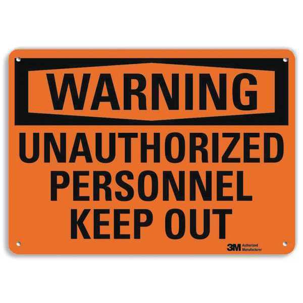 Admittance Sign, Keep Out, Black/Orange