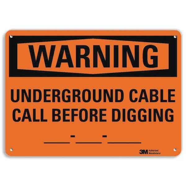 Warning Sign, Call Before Digging, 7 in. H, U6-1259-RA_10X7