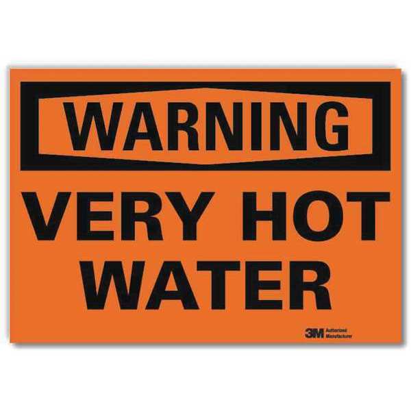Warning Sign, 5 in H, 7 in W, Reflective Sheeting, Horizontal Rectangle, English, U6-1264-RD_7X5