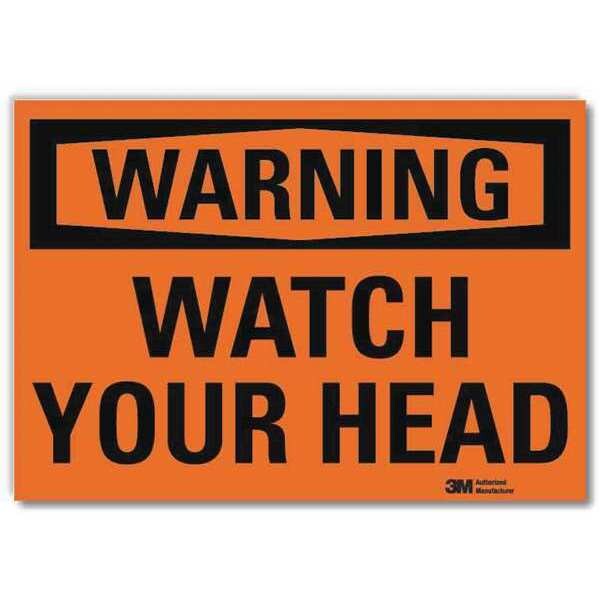 Warning Sign, Watch Your Head, 10 in. W, U6-1268-RD_10X7