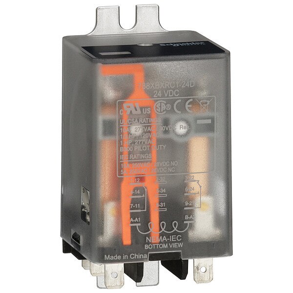 Relay, Side Flange, 1.4VA, DPDT, 24VDC