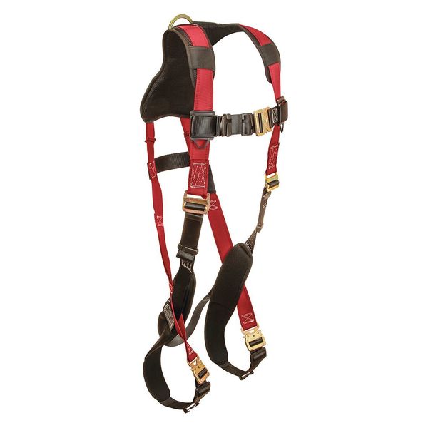Full Body Harness, Vest Style, XL/2XL, Polyester, Red