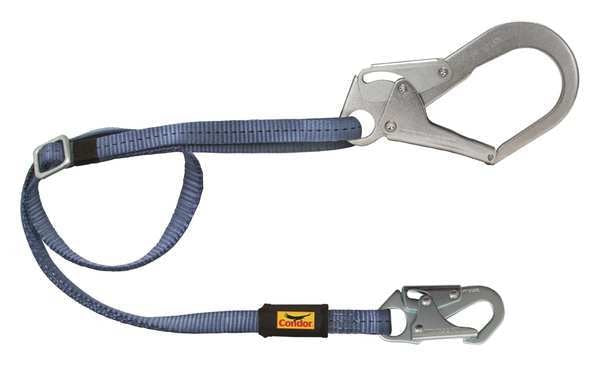 Positioning Lanyard, 6 ft., 425 lb. Weight Capacity, Blue