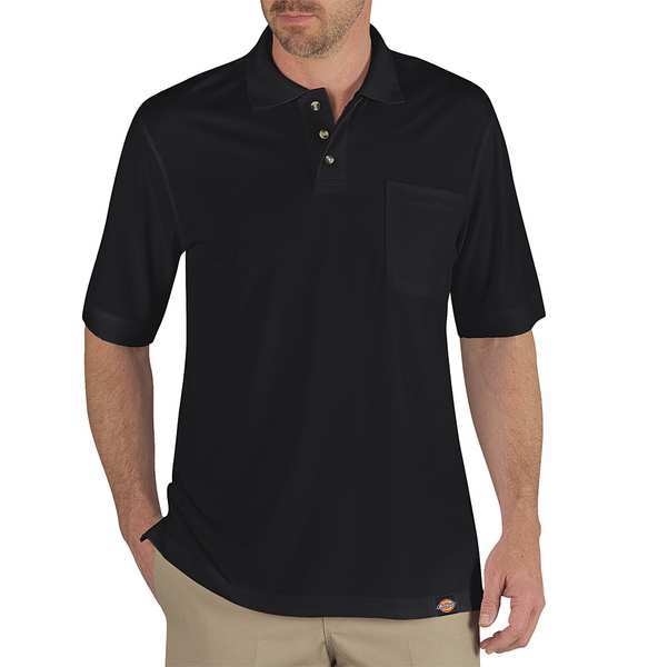 T-Shirt, Mens, M, 10-3/4 in. Sleeve L, Black
