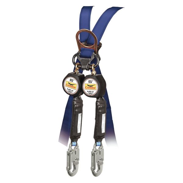 Self Retracting Lifeline, 6 ft., 310 lb. Weight Capacity, Black