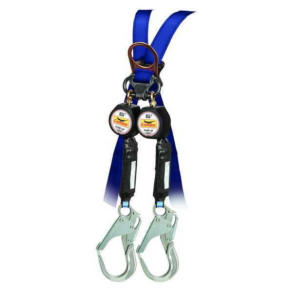 Self Retracting Lifeline, 6 ft., 310 lb. Weight Capacity, Black