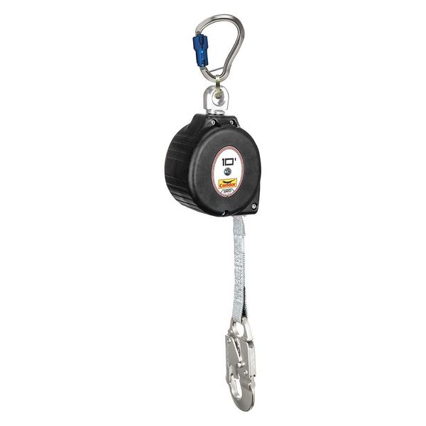 Self Retracting Lifeline, 10 ft., 310 lb. Weight Capacity, Black