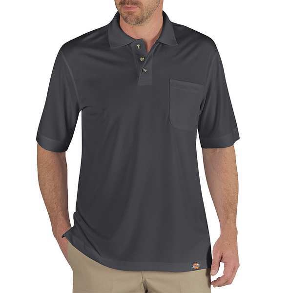 T-Shirt, Mens, 3XL, 11 in Sleeve L, Charcoal