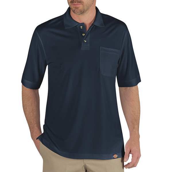 T-Shirt, Mens, 3XL, 11in Sleeve L, Dark Navy