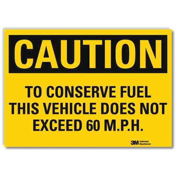 Reflective Traffic Safety Label, 5 in H, 7 in W, Plastic, Horizontal Rectangle, U4-1733-RD_7X5