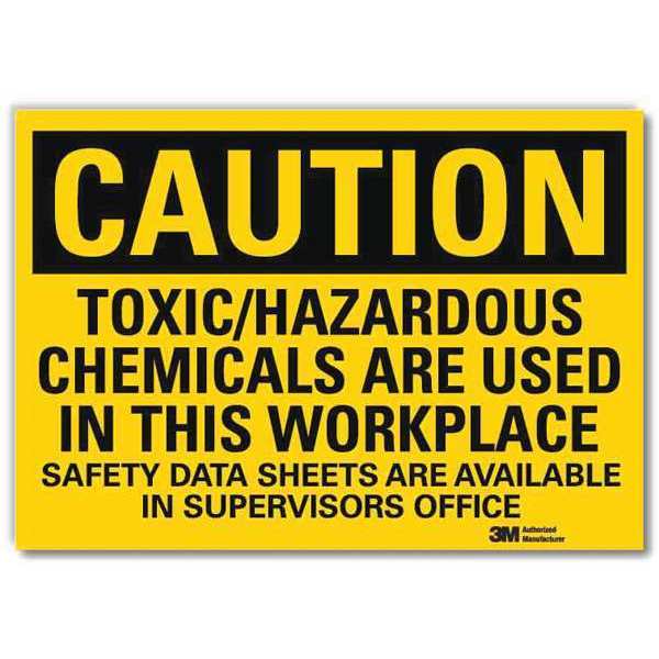 Caution Sign, 10 in H, 14 in W, Horizontal Rectangle, English, U4-1734-RD_14X10