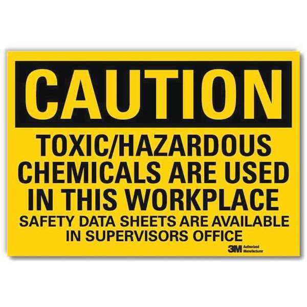 Caution Sign, 7 in H, 10 in W, Vertical Rectangle, English, U4-1734-RD_10X7