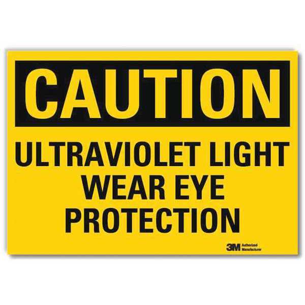 Safety Sign, Wear Eye Protection, 14 in. W