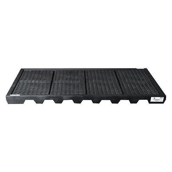 Spill Pallet, 77 gal Spill Capacity, 8 Drum, 4000 lb., Polyethylene