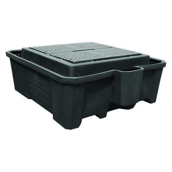 IBC Spill Containment Unit/Drain, 385 gal Spill Capacity, 3000 lb., Polyethylene