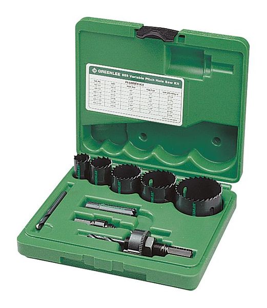 Plumber Hole Saw Kit, Bi-Metal, 10 pcs.
