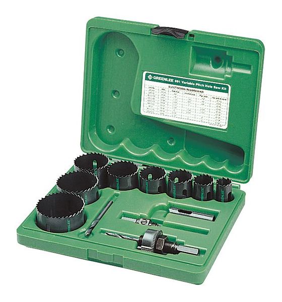 Electrician/Plumber Hole Saw Kit, 13 pcs.