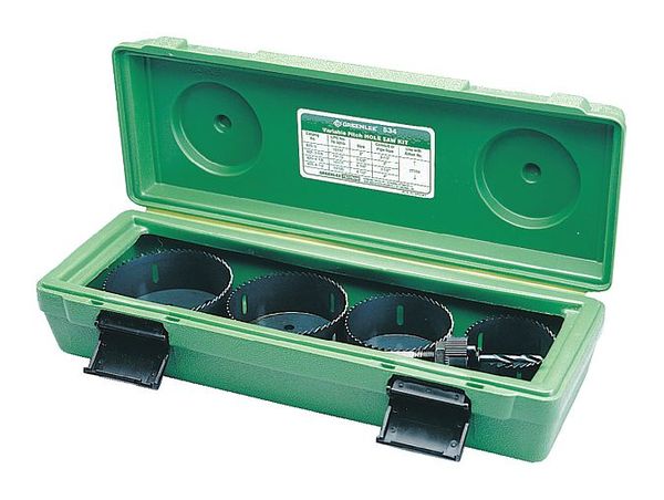 Hole Saw Set, 4-1/2 in Dia, Variable Pitch