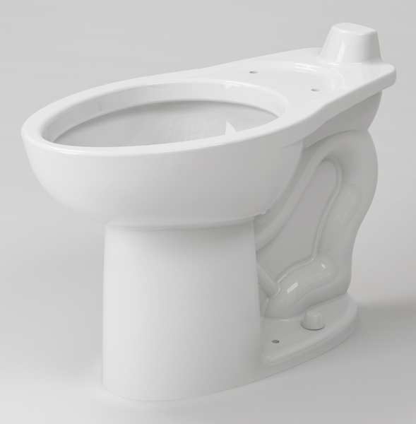 Toilet Bowl, 1.1/1.6 gpf, Flush Valve, Floor Mount, Elongated, White