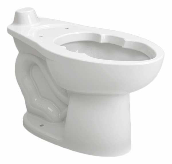 Toilet Bowl, 1.1/1.6 gpf, Flush Valve, Floor Mount, Elongated, White