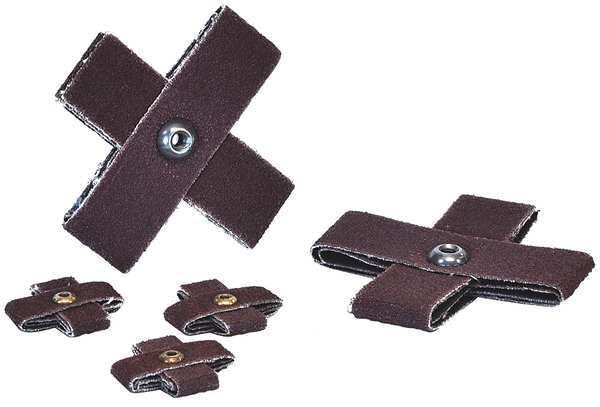 Cross Pad, 1inL x 3/8in W, AO80 Grit, Brown