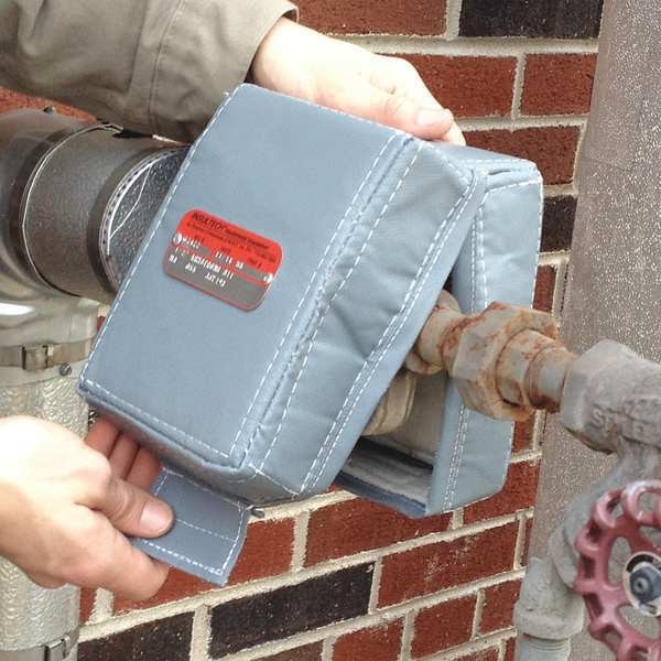 Heat Shield with Quick Release Fabric Flap, 5 in L, 5 in W, 7 1/2 in H, 500  Degrees F