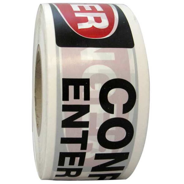 Confined Space Barrier, 3Inx1000Ft, 3mil