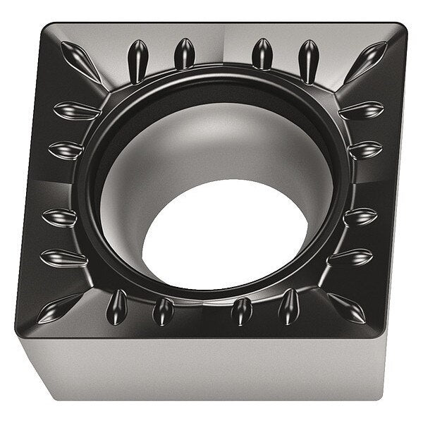 Square Turning Insert, Square, 3/8 in, SCMT, 1/32 in, Carbide