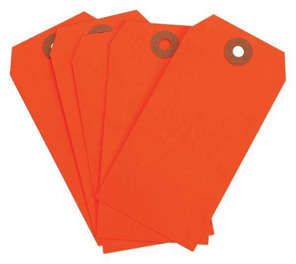 Blank Tag, Cardstock, Fluor Red, PK1000