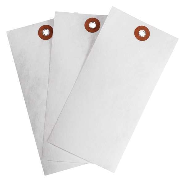 Blank Tag, Tyvek, White, 5-1/4in.H, PK1000