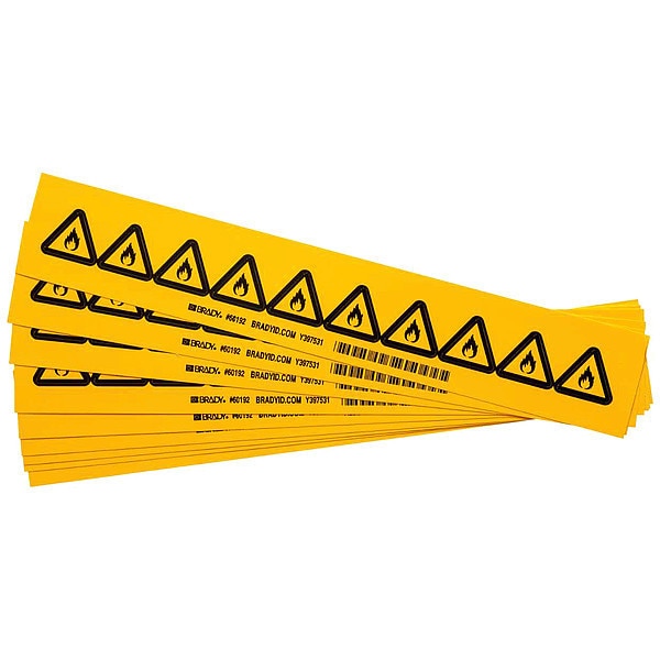 Label, PS Vinyl, 1inHx1inW, Flamm, PK10