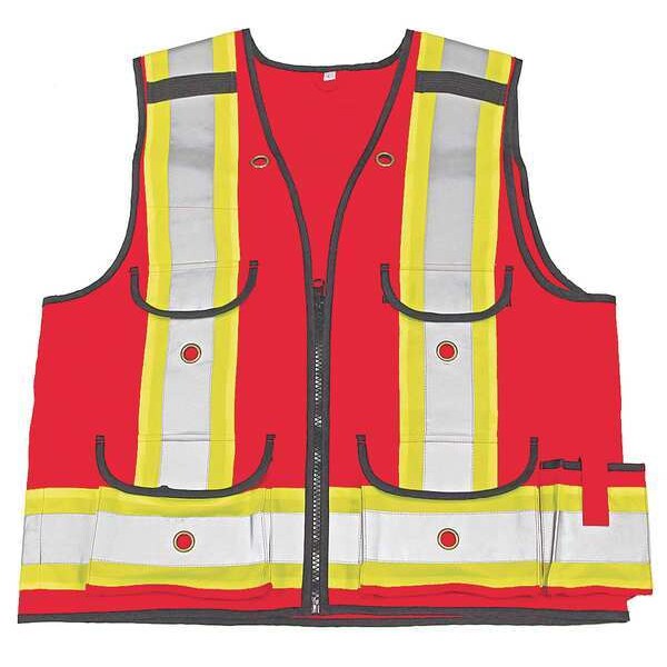 Hi Vis Surveyor Vest, Class 1, S, Red