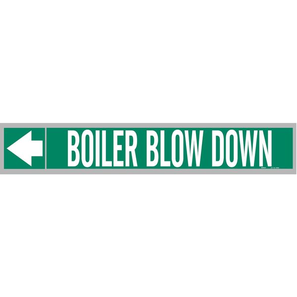 Pipe Marker, Boiler Blow Down, 2inHx12inW